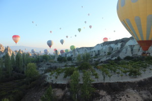 Hot air balloons over Cappadocia