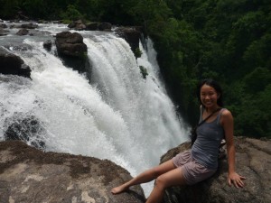 Sitting on the edge of Victoria Falls